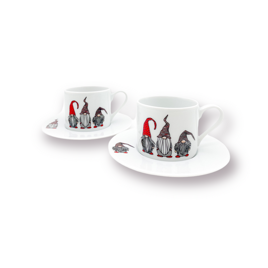 Φλιτζάνι Cappuccino Christmas Gnomes / set of 2 (4 τεμ)