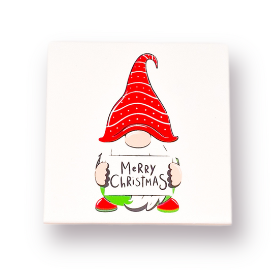 Coaster Christmas Gnome Merry Christmas